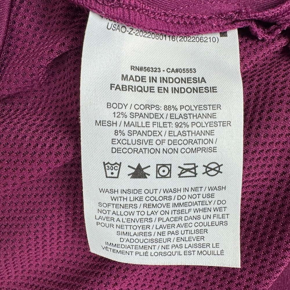 Nike Air Running Midlayer Mesh Long Sleeve Top DM7545-610 Purple Womens Large L - Picture 5 of 10